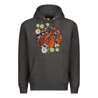 Smoke basketball with patterns and daisies Premium Hoodie - texasbilliewilder