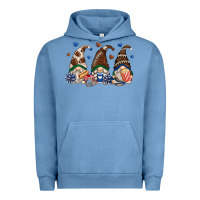 Pigment Pebble Blue football gnomes Urban Hoodie - Zillion Design Studio