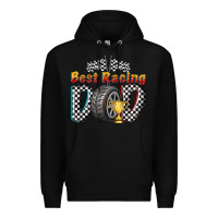Black best racing dad Premium Hoodie - texasbilliewilder