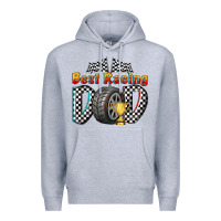 Heather Grey best racing dad Premium Hoodie - texasbilliewilder