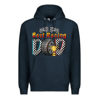 Navy best racing dad Premium Hoodie - texasbilliewilder