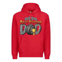 Red best racing dad Premium Hoodie - texasbilliewilder