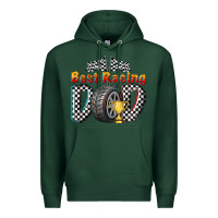 Sports Green best racing dad Premium Hoodie - texasbilliewilder