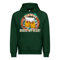 Forest Green beer never broke my heart Urban Hoodie - texasbilliewilder