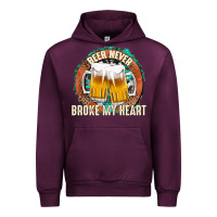 Mauve Wine beer never broke my heart Urban Hoodie - texasbilliewilder