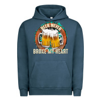 Pigment Midnight Navy beer never broke my heart Urban Hoodie - texasbilliewilder