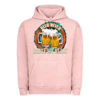 Pigment Salmon beer never broke my heart Urban Hoodie - texasbilliewilder