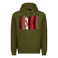 Army Green baseball brushstroke Premium Hoodie - Zillion Design Studio
