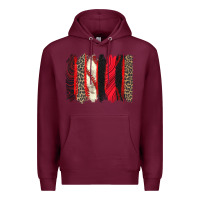 Burgundy baseball brushstroke Premium Hoodie - Zillion Design Studio
