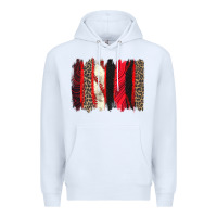 White baseball brushstroke Premium Hoodie - Zillion Design Studio