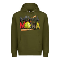 Army Green ballpark mama softball Premium Hoodie - Zillion Design Studio
