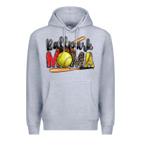 Heather Grey ballpark mama softball Premium Hoodie - Zillion Design Studio