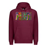 Burgundy Mardi gras brushstrokes crawfish fleur de lis Premium Hoodie - RanaPortraitStore