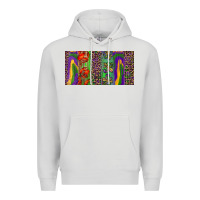 Dove Grey Mardi gras brushstrokes crawfish fleur de lis Premium Hoodie - RanaPortraitStore