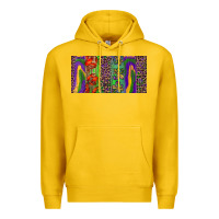 Lemon Mardi gras brushstrokes crawfish fleur de lis Premium Hoodie - RanaPortraitStore