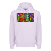 Lilac Mardi gras brushstrokes crawfish fleur de lis Premium Hoodie - RanaPortraitStore