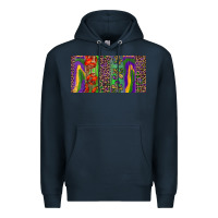 Navy Mardi gras brushstrokes crawfish fleur de lis Premium Hoodie - RanaPortraitStore