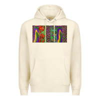 Sandshell Mardi gras brushstrokes crawfish fleur de lis Premium Hoodie - RanaPortraitStore