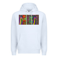 White Mardi gras brushstrokes crawfish fleur de lis Premium Hoodie - RanaPortraitStore