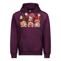 Mauve Wine baseball gnomes Urban Hoodie - Zillion Design Studio