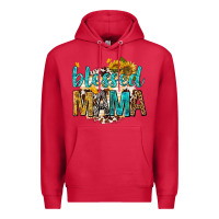 Cardinal blessed mama with sunflowers Premium Hoodie - texasbilliewilder