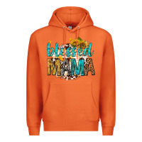 Carrot blessed mama with sunflowers Premium Hoodie - texasbilliewilder