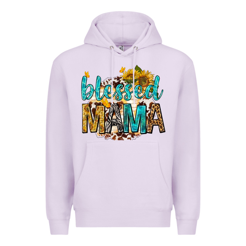 Blessed Mama With Sunflowers Premium Hoodie by texasbilliewilder | Teevron