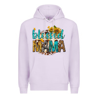 Lilac blessed mama with sunflowers Premium Hoodie - texasbilliewilder