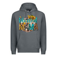 Rock blessed mama with sunflowers Premium Hoodie - texasbilliewilder