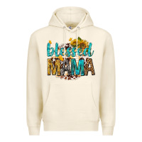 Tofu blessed mama with sunflowers Premium Hoodie - texasbilliewilder