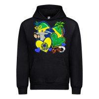 Black brazil hearts Urban Hoodie - texasbilliewilder