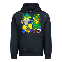 Navy brazil hearts Urban Hoodie - texasbilliewilder