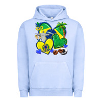 Pigment Grape Ice brazil hearts Urban Hoodie - texasbilliewilder