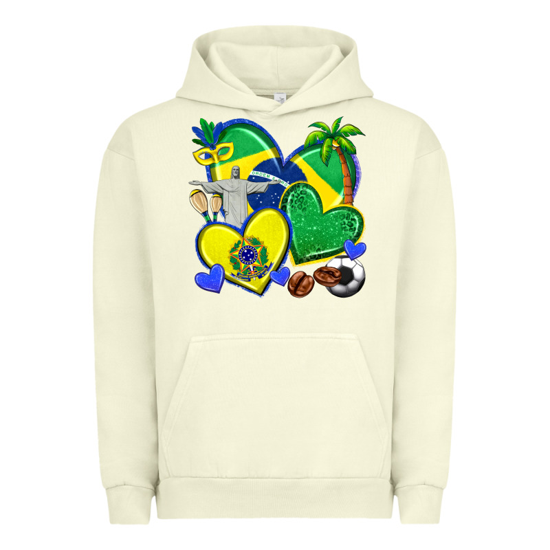 Brazil Hearts Urban Hoodie by texasbilliewilder | Teevron
