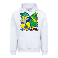 White brazil hearts Urban Hoodie - texasbilliewilder