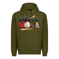 Army Green ballpark mama baseball Premium Hoodie - Zillion Design Studio