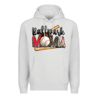 Dove Grey ballpark mama baseball Premium Hoodie - Zillion Design Studio