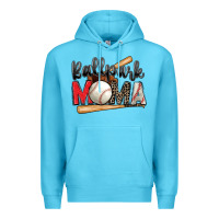 Ocean Blue ballpark mama baseball Premium Hoodie - Zillion Design Studio