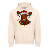 Sandshell Christmas baby red angus calf with lights Urban Hoodie - RanaPortraitStore