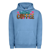Pigment Pebble Blue but first coffee Urban Hoodie - texasbilliewilder