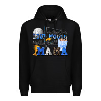 Black somebody's loud mouth volleyball mama Premium Hoodie - Zillion Design Studio
