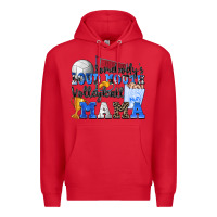 Red somebody's loud mouth volleyball mama Premium Hoodie - Zillion Design Studio