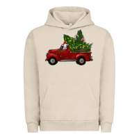 Pigment French Oak Christmas Farm Truck With Baby Sheep Urban Hoodie - RanaPortraitStore