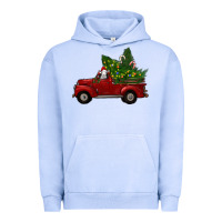 Pigment Grape Ice Christmas Farm Truck With Baby Sheep Urban Hoodie - RanaPortraitStore