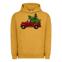 Pigment Peanut Butter Christmas Farm Truck With Baby Sheep Urban Hoodie - RanaPortraitStore
