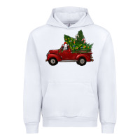 White Christmas Farm Truck With Baby Sheep Urban Hoodie - RanaPortraitStore