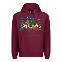 Burgundy boy mom from son up to son down  western Premium Hoodie - texasbilliewilder