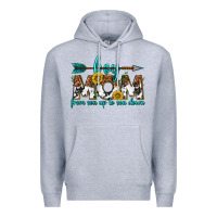 Heather Grey boy mom from son up to son down  western Premium Hoodie - texasbilliewilder