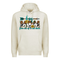 Oatmeal Heather boy mom from son up to son down  western Premium Hoodie - texasbilliewilder