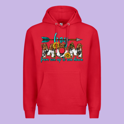 Boy Mom From Son Up To Son Down  Western Premium Hoodie Designed By Texasbilliewilder
